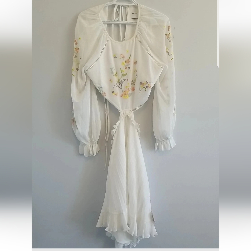 White Sexy Embroidered White Women's Dress.